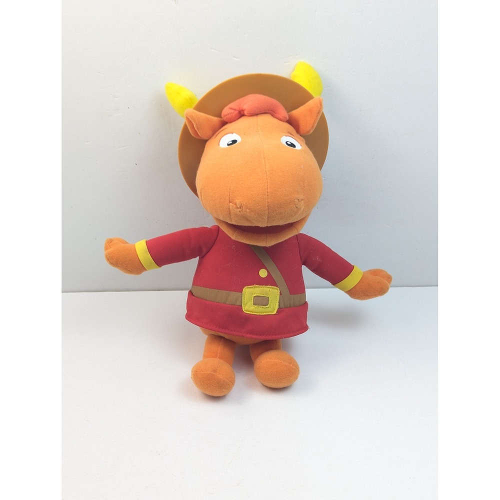 Backyardigans Tyron Orange‎ Moose Plush Toy Red Outfit Cowboy Hat 9"
